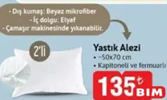 YASTIK ALEZİ 50X70 CM 2'Lİ indirimli fiyat YASTIK ALEZİ 50X70 CM 2'Lİ fiyat ve kampanya bilgisi